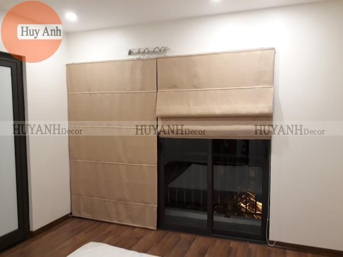 Thi công rèm gỗ cửa sổ và rèm roman ở Long biên