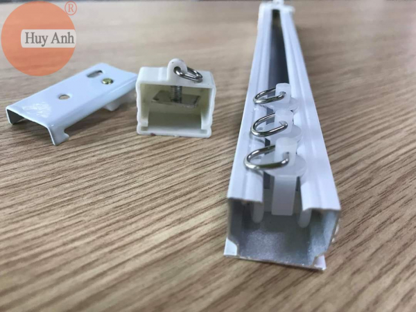 Thanh ray nhôm treo rèm (ray trượt chạy bi)